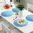 thumbnail image 6 of GZHJMY Blue Christmas Snowflake Round Placemats Set of 1, Non-Slip Washable Table Mats for Kitchen Dining Party Home Decor,15.4 Inch, 6 of 7
