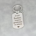 thumbnail image 3 of Great Leaders Inspire Greatness In Others Key Chain Stainless Steel Keychain Fashion Pendant Holiday Bag Car Keyrings Gift, 3 of 5