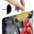 thumbnail image 4 of FMSHPON Red Rose Flower on The Piano Music Clipboard Hardboard Wood Nursing Clip Board and Pull for Standard A4 Letter 13x9 inches, 4 of 8
