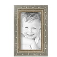 thumbnail image 2 of ArtToFrames 4" x 7" Champagne Pebble Metallic Picture Frame, 4x7 inch Silver Wood Poster Frame (WOM-5258),  Pack, 2 of 7