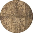 thumbnail image 1 of Ahgly Company Indoor Round Oriental Brown Industrial Area Rugs, 3' Round, 1 of 4