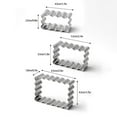 thumbnail image 3 of 3-Piece Stainless Steel Square Baking Mold Set For Uniform Cookies Cakes Brownies, 3 of 8