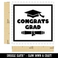 thumbnail image 2 of Congrats Grad Graduate Graduation Cap Diploma Self-Inking Rubber Stamp Ink Stamper - Fuchsia Ink - Small 1 Inch, 2 of 7