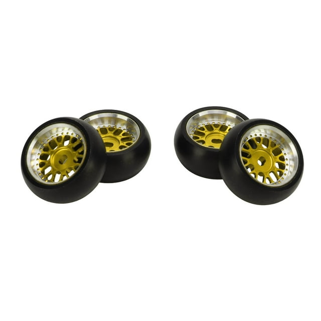 For 1/28 RC Tire, Stable Cushioning Glossy Appearance RC Tire For MINI D For 969 Gold