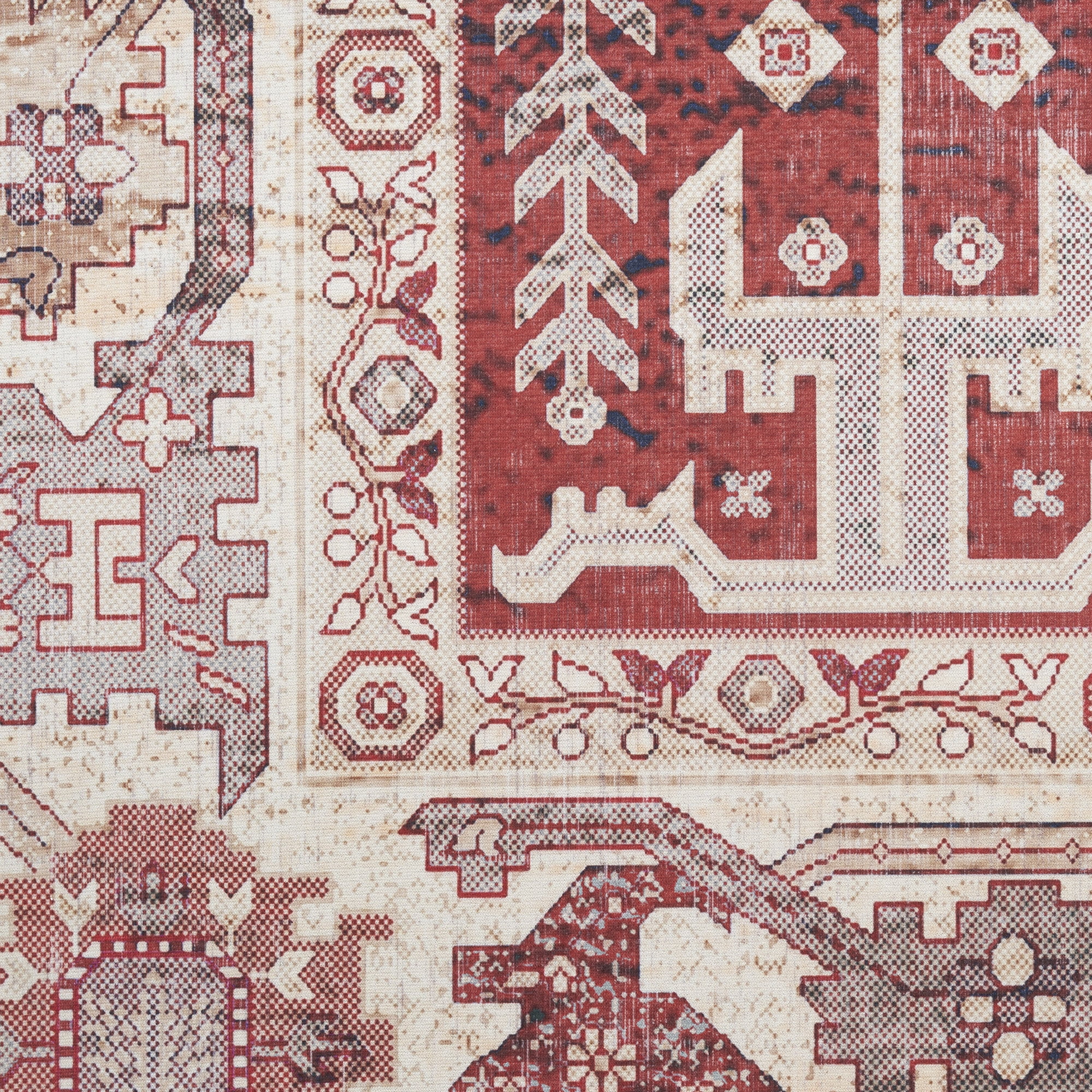 Nourison Vintage Home Bohemian Red 5' x 7' Area Rug (5x7)