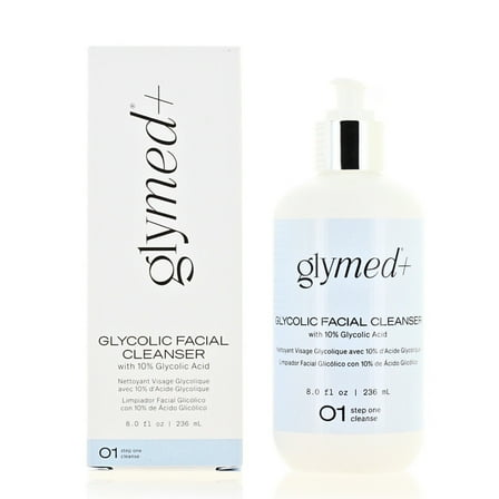 GlyMed Plus New Package Glycolic Facial Cleanser with 10% Glycolic Acid 8 Ounce (Subsitute "Age Management Gentle Facial Wash")