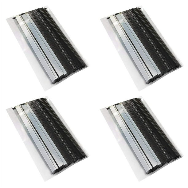 400 Bridas de Lata para Pelar Y Pegar, Alambre Flexible, Bridas para Bolsas de Café Que El Cordón de La Bolsa de Alimentos Horneados 5.5 Pulgadas-Negro