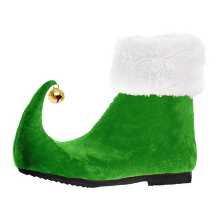 Milageto Elf Shoes Funny Velvet Boots for Adults Men Women for Christmas Festive Dress up 39