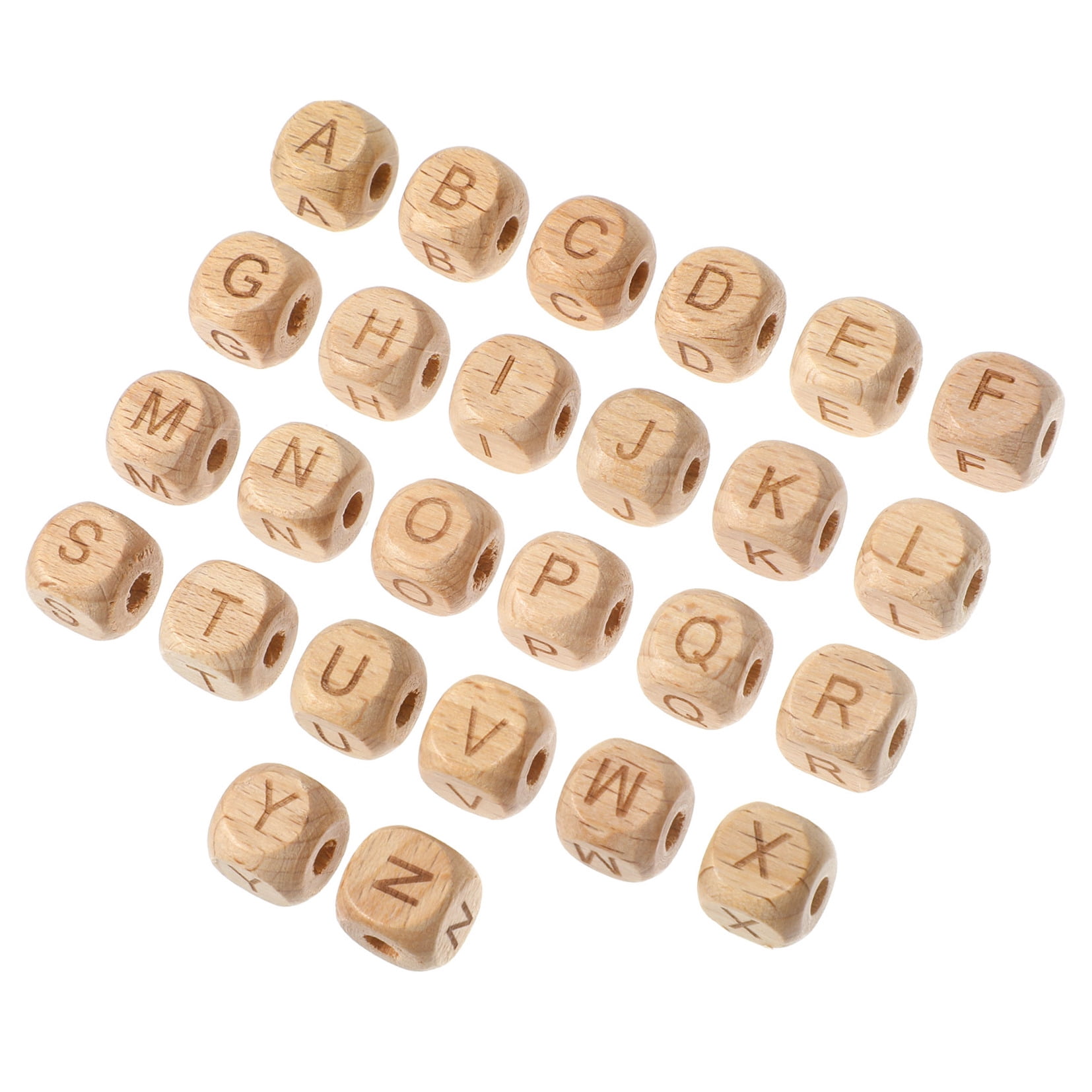 PAMINGONO 260-Piece Beige Alphabet Letter Beads Bulk Set for Parents, Perfect for Educational Crafts and Projects