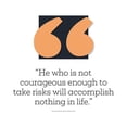 thumbnail image 2 of ArtsyQuotes 20x20 Black Ornate Wood Framed with Double Matting Museum Art Print Titled - Artsy Quotes Quote: Courageous Enough, 2 of 4
