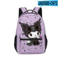thumbnail image 1 of Mochila con dibujos animados de Sanrio Kuromi Kuromi impresa en 3D para estudiantes de primaria y secundaria, 1 of 5