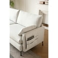 thumbnail image 2 of White 80" Loveseat | Spacious Seating for Family Gathering | Soft Cushions for a Cozy Feel | Armrest Storage for Home Organization, 2 of 2