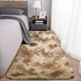 thumbnail image 4 of IR Imperial Rooms Shaggy Rug 2x3ft for Bedroom Fluffy Shag Rug Anti-Slip Living Room Washable Soft Carpet Tie Dye Brown, 4 of 6
