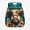 Calf and Floral Pattern, variant on Sika Deer Preschool Backpack Polyester Lightweight Casual Preschool Toddler Backpack for Toddler Boys