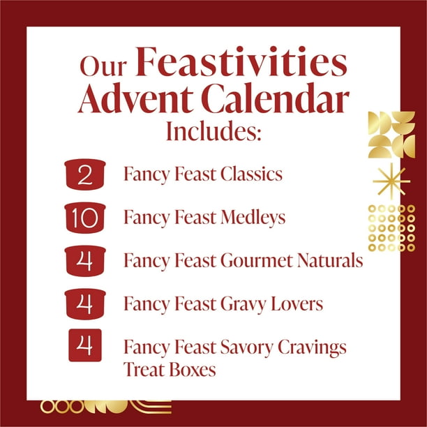 24 Pack) Fancy Feast Gourmet Wet Cat Food and Savory Cravings Cat Treats Advent  Calendar, 3 oz. Cans - Walmart.com