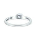 thumbnail image 3 of Simulated Cubic Zirconia Size-9 Simple Wedding Ring Band 925 Sterling Silver, 3 of 7