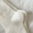 thumbnail image 5 of harmtty Women Mid-calf Socks Warm Comfortable Socks 1 Pair Women Winter Socks Thick Plush Warm Solid Color Elastic Anti-slip Cozy Absorb Sweat Anti-shrink White, 5 of 7