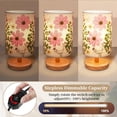 thumbnail image 3 of Dried Flowers Small Table Lamp 9W LED Dimmable Warm Light Pressed Flower Bedside Lamp Linen Shade with Wood Base for Bedroom Living Room Desk Nursery, 3 of 7