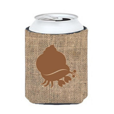 

Carolines Treasures BB1102-BL-BN-CC Hermit Crab Burlap and Brown BB1102 Can or Bottle Hugger Can Hugger multicolor