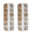 thumbnail image 1 of Nail Art Strass Kit, Cristaux Ab Strass pour Ongles, Multi Formes Flatback Pierres à Ongles, 1 of 5