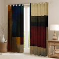 thumbnail image 2 of Manfei Retro Geometric Black Out Curtains,Square Pattern Curtains Pack of 2 (42x63 Each),Brown Deepblue Plaid Bedroom Curtains For Men Women,Luxury Bedroom Decor, 2 of 6