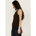 thumbnail image 2 of Idyllwind Women's Edna Button Front Ribbed Tank Dark Brown X-Large  US, 2 of 4