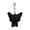 Black, variant on Ghost Pendant Horror Plush Keychain, Gothic Stuffed Doll Bag Charm with Heart Clip, Creepy Cute Halloween Gift for Couples, 2.76"