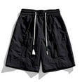 thumbnail image 6 of YLSDY Men's Cargo Shorts Elastic Waistband Drawstring Summer Casual Hiking Cotton Big & Tall Travel Golf Shorts with Pockets Black XXXL, 6 of 9