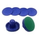 thumbnail image 2 of Mini juego de hockey de aire con empujadores y discos, accesorios de juego de mesa para toda la familia 2 empujadores azules, 2 of 9