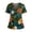 Green, variant on Nurse Uniforms for Women Hawaiian Short Sleeve Medical Scrub Top V-Neck Tropical Palm Tree Print Beach Tshirts Working Uniform