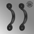 thumbnail image 2 of Renovators Supply 2 Door or Drawer Pull Black Wrought Iron Bean 3 3/4" x 11/16", 2 of 8