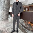 thumbnail image 4 of Trajes para hombre (Blazer + chaleco + pantalones), moda de negocios para hombre, versión coreana, ropa profesional de boda ajustada, vestido de caballero 5XL, 4 of 5