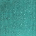 thumbnail image 1 of Ahgly Company Machine Washable Indoor Square Oriental Turquoise Blue Industrial Area Rugs, 8' Square, 1 of 4