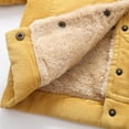 thumbnail image 6 of LFEOOST Toddler Boy Winter Corduroy Jacket Baby Girl Fall Lined Outwear Coat for 2-6 Years Yellow 6 Years, 6 of 6