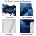 thumbnail image 4 of luoweisi Men's Beach Shorts Quick Dry Swim Trunks with Mesh Lining Galaxy Polar Bear XL, 4 of 5