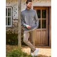 thumbnail image 6 of Kallspin Men's Wool Blend Turtle Neck Midweight Pullover Sweaters(Light Gray,Small), 6 of 10