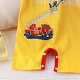thumbnail image 5 of Kogui Cute Newborn Romper for Boys Baby Boy Baseball Jumpsuit Striped Raglan Sleeve V Neck Baseball Romper Newborn Infant Boy Summer Outfit 0 3 6 9 12 18 24 Months (Red,0-3 Months), 5 of 7