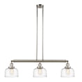 thumbnail image 2 of Innovations Lighting 213-13-41 Bell Linear Bell 3 Light 41" Wide Linear Pendant - Polished, 2 of 5