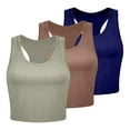 thumbnail image 1 of HBFAGFB Lightweight Tank Tops Womens 3 Piece Seamless Workout Shirts Simple Undershirt Watermelon Red Size M, 1 of 3