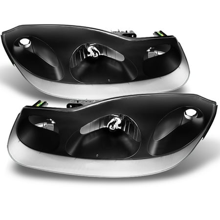 - Fit 2001 2002 Saturn SC Series SC1 SC2 Black Headlights Replacement Coupe Model