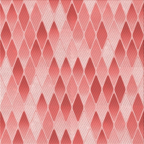 Ahgly Company Indoor Square Patterned Pastel Pink Area Rugs, 4' Square