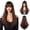 Brown 长度45cm, variant on Mera Red Hood Female Air Bangs Shoulder Length Straight Hair Wig - High Temperature Synthetic Ready-to-Wear Hairpiece