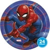 Marvel Spiderman Birthday Paper Dinner Plates, 9in, 24ct