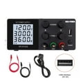 thumbnail image 2 of DC Power Supply Adjustable 4 Digit LCD Screen Lab Bench Power Source 30V 10A 60V 5A 120-V 3A AC Switching Stabilized Power Supply ,Low-loss, 2 of 7