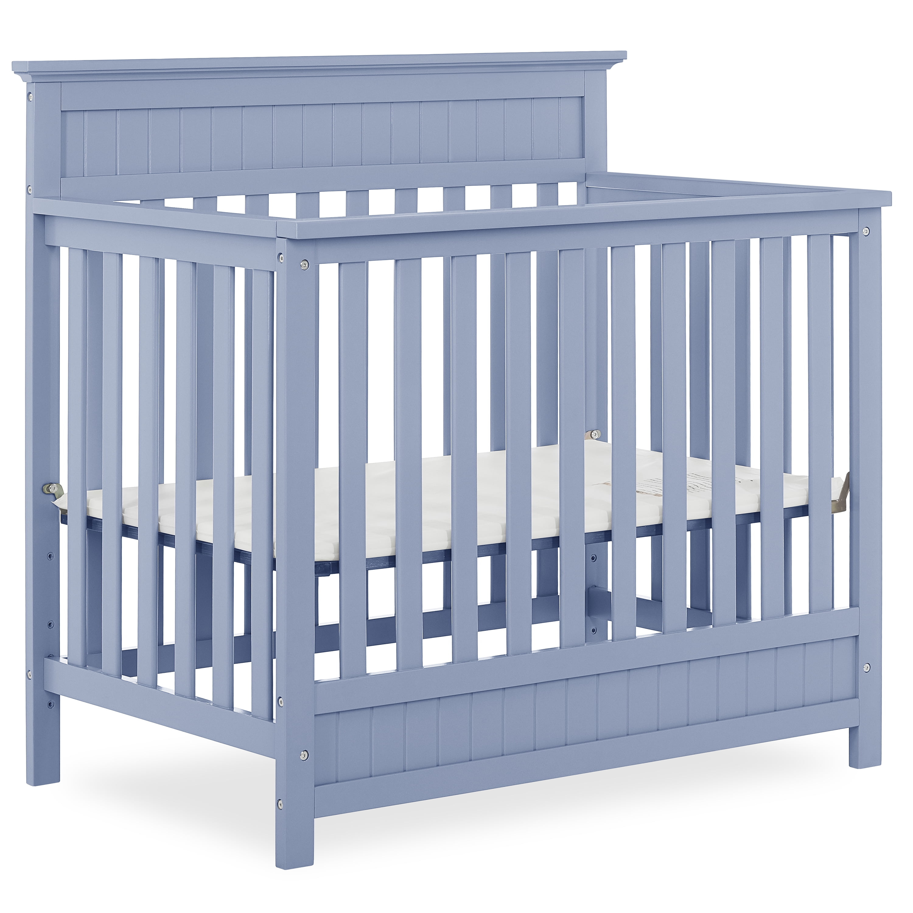 blue mini crib