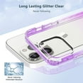 thumbnail image 3 of iPhone 13 Pro Case With Built-in Screen Protector, Rosebono Hybrid Gradient Transparent Soft TPU Clear Skin Cover Case For iPhone 13 Pro (Purple), 3 of 5