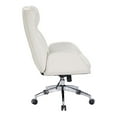 thumbnail image 4 of Blanchard Office Chair in White Faux Leather, 4 of 10
