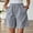 Navy plus size shorts for women a1, variant on Womens Striped Elastic Waist Shorts Plus Size Cotton Linen Loose Casual Flowy Summer Beach Travel Lounge Shorts with Pockets Comfy Clothing, Blue L