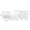 thumbnail image 3 of DaVinci Kalani Full-Size Pine Wood Bed Conversion Kit In White, 3 of 3