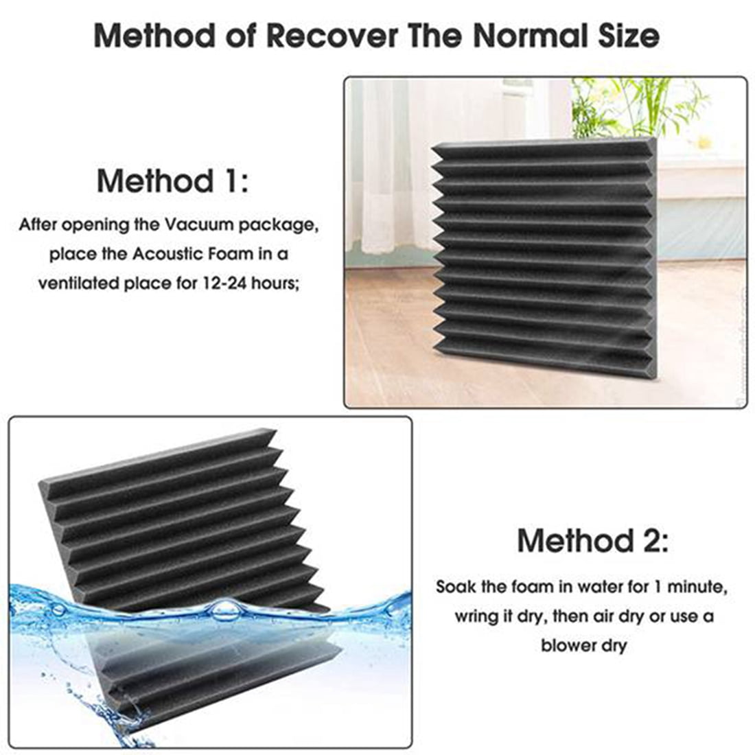 12 Pieces Acoustic Foam Panel Self-Adhesive,Acoustic Foam Panel,Sound Insulation Pad,Reduce Noise,for Studio Home Office